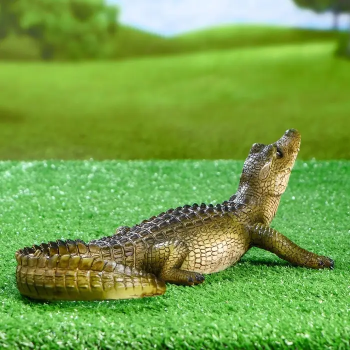 Садовая фигура из полистоуна &laquo;Кайман&raquo;, 12.5&times;34&times;18 см
