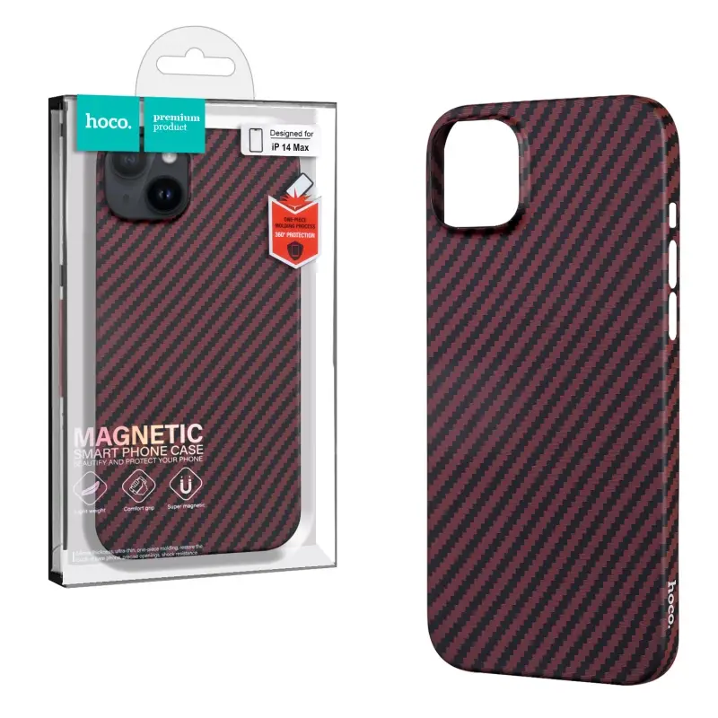 Чехол для iPhone 14 Plus Hoco Carbon Ultra-Thin MagSafe