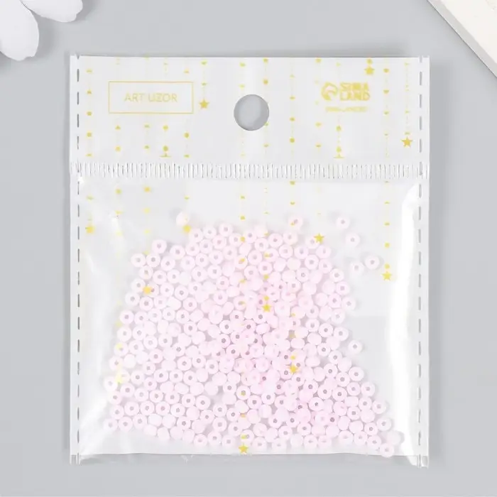 Бисер стекло 8/0  Бисер стекло 8/0 "Маршмеллоу. Матовый. Розовый зефир" 10 гр