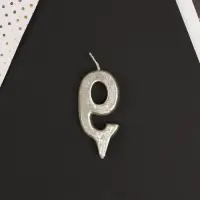 Свеча для торта, цифра «9», серебро, 3 х 6 см Свеча для торта, цифра «9», серебро, 3 х 6 см