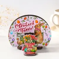 Набор пасхальный салфетница+подставка под зубочистки №2 ,10х12,8х5 см;/ 3,7х5,8х5,8 см