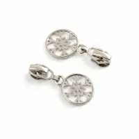 Бегунок для молнии &laquo;Спираль&raquo;, №3, &laquo;Снежинка&raquo;, 10 шт., цвет никель