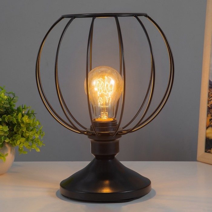 Настольная лампа Настольная лампа "Руана" 1х40Вт Е27 черный RISALUX