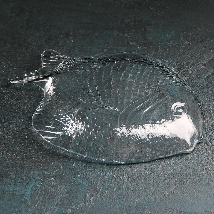 Тарелка из закаленного стекла стеклянная Marine, 19,6×16 см, цвет прозрачный Тарелка из закаленного стекла стеклянная Marine, 19,6×16 см, цвет прозрачный