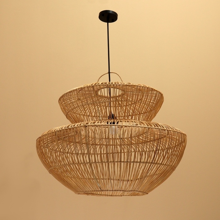 Светильник потолочный из ротанга Светильник потолочный из ротанга "Томми" 1х120Вт, Е27, 70х70х50 см