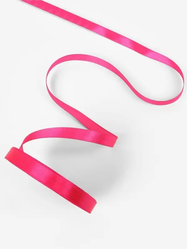 Лента атласная, 10 мм, 23&plusmn;1 м, ярко-розовая №190