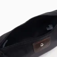 Косметичка простая на молнии, маленькая, чёрная