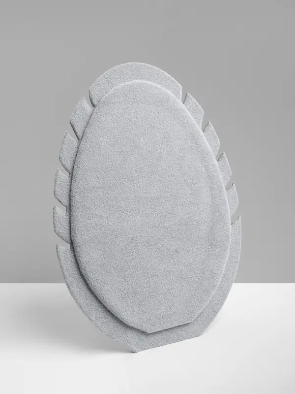 Подставка под кулоны и цепочки &laquo;QF. Овал&raquo;, 5 мест, 20&times;1.5&times;28 см, серая