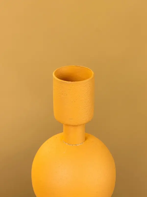 Подсвечник на 1 свечу «Песок», с 2 сферами, 8.5×8.5×18+/- 1 см