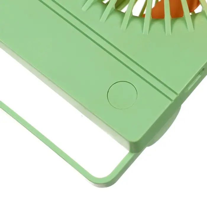 Вентилятор настольный YS2202B, портативный, осевой, 500 мАч, 3 режима, зелёно-оранжевый