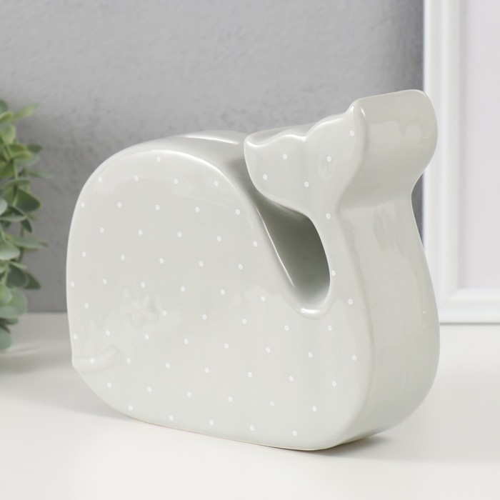 Копилка керамика Копилка керамика "Китёнок в горох" серый 21,5х5,2х18,2 см