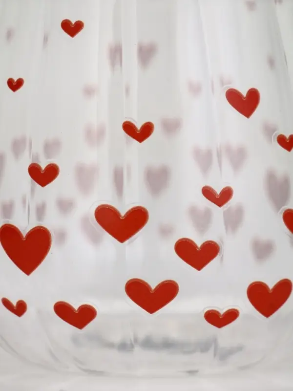 Кружка стеклянная «Сердечки», 350 мл