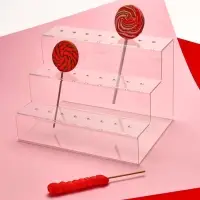 Подставка под леденцы, 18&times;17&times;25 см, оргстекло 3 мм, 3 ступеньки, вместимость на 24 шт.