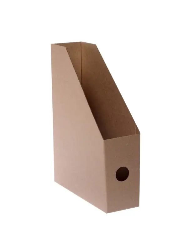 Накопитель-лоток А4, архивный из микрогофрокартона Calligrata, 75 мм, до 700 л, бурый