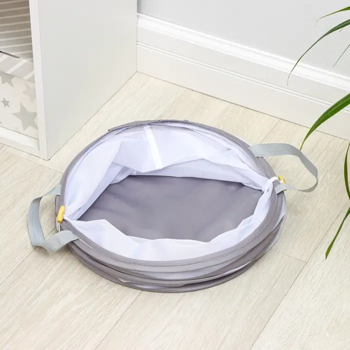 Корзина для белья складная Доляна, 35&times;35&times;43 см, серая