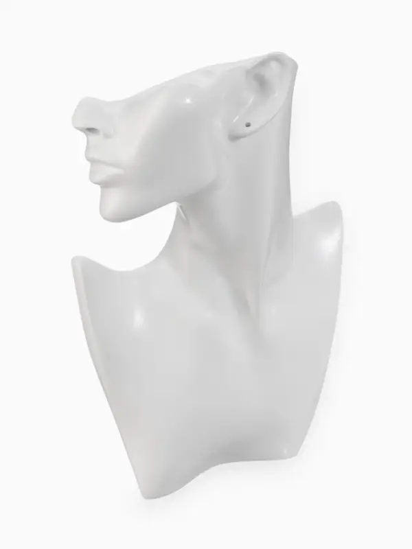 Бюст для украшений &laquo;QF. Половина лица&raquo;, отверстие под серьгу, 18&times;5&times;26 см, белый