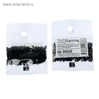 Бисер Чехия "GAMMA" круглый "2"  10/0   5гр  (В098 черный)