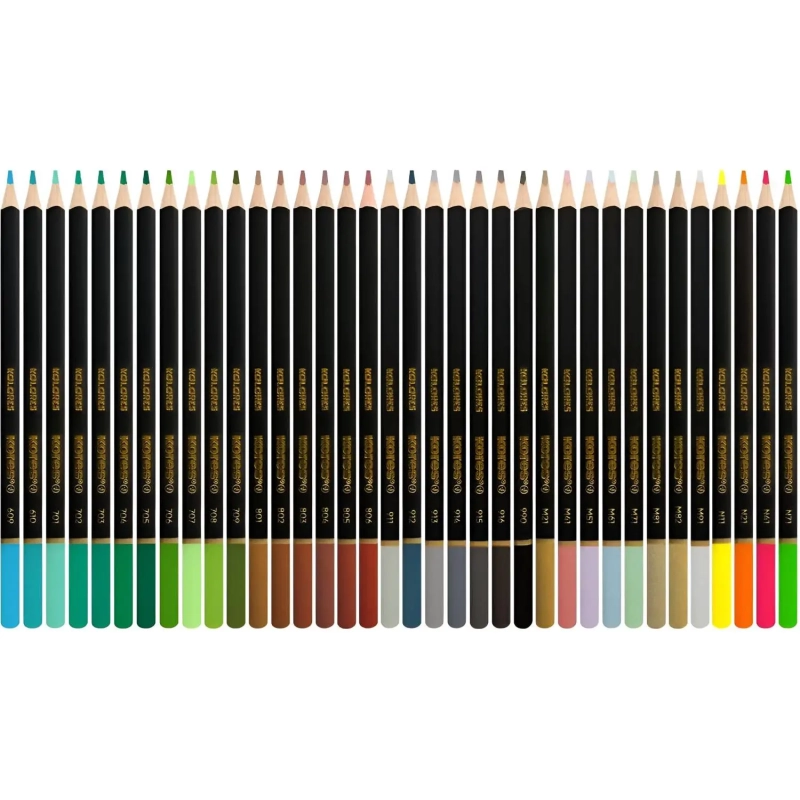 Карандаши цветные Kores Kolores 3-гран 3мм 72 цв/наб в металл.коробке 93372