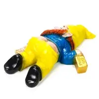 Садовая фигура из гипса &laquo;Рыжий пьяный гном&raquo;, 23&times;16&times;7 см
