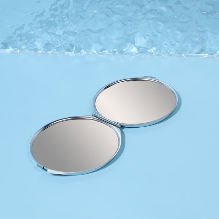 Зеркало складное, d = 6 см, цвет серебристый Зеркало складное, d = 6 см, цвет серебристый