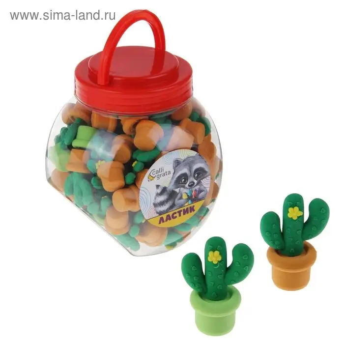 Ластик фигурный Ластик фигурный "Кактус", МИКС