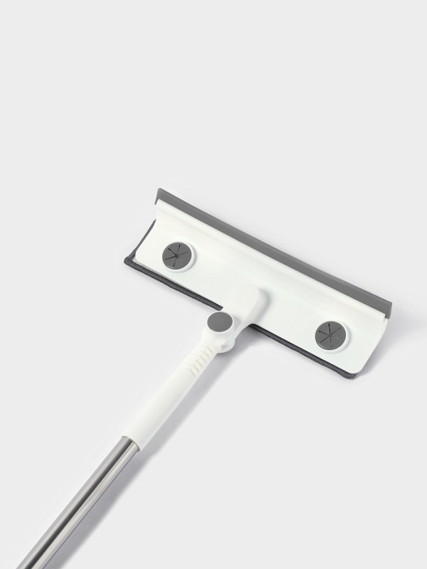 Окномойка с насадкой из микрофибры 2 шт, фиксатор, стальная телескоп ручка 26х6х77,5(123)см   108485