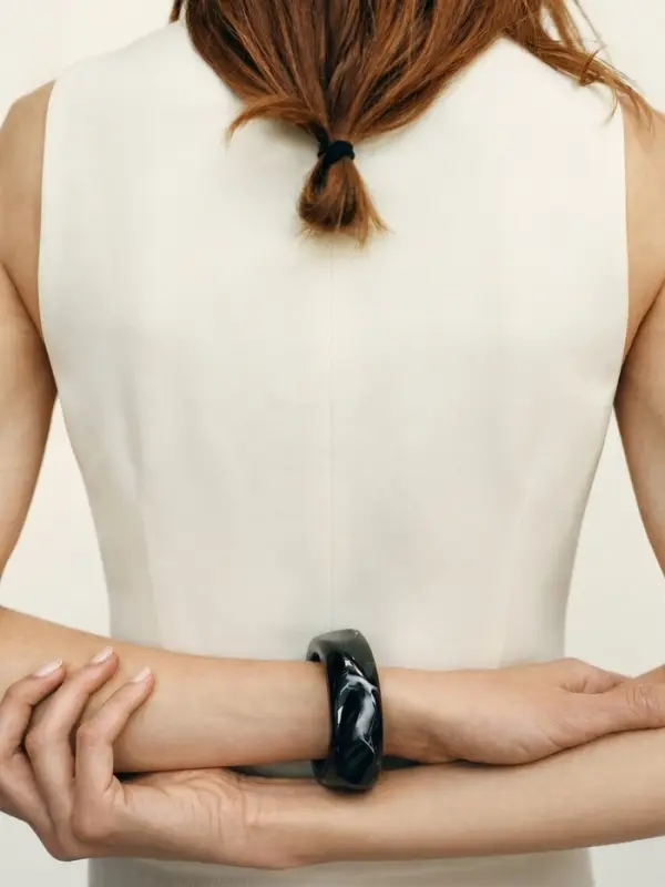 Браслет манжета &laquo;Тренд&raquo;, d=9 см, широкий, акрил, чёрный