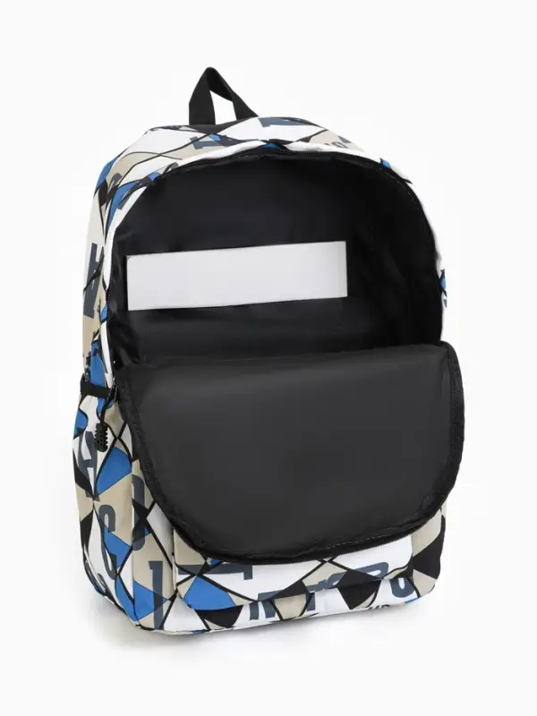 Рюкзак школьный 3 кармана, 1 отделение, 30&times;13&times;42 см, синий