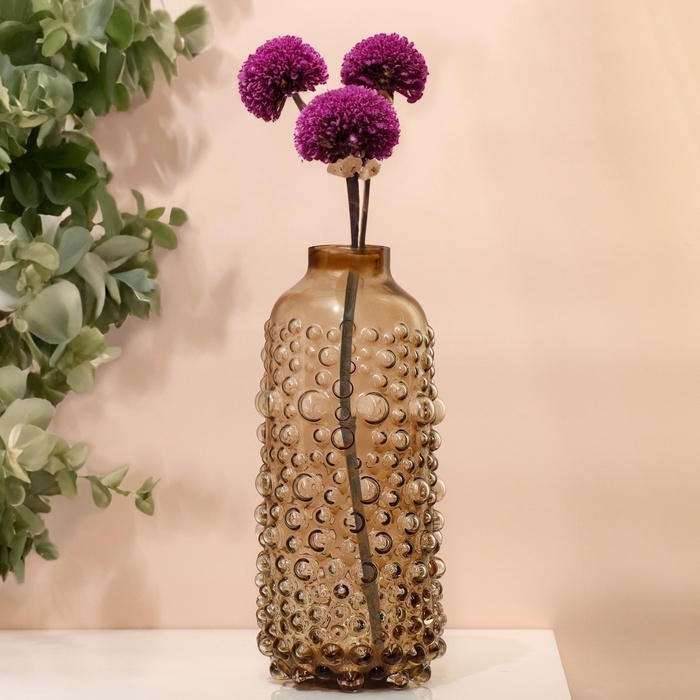 Ваза для цветов «Мальва» из темного прозрачного стекла 30 х 15 х 15 см Ваза для цветов «Мальва» из темного прозрачного стекла 30 х 15 х 15 см