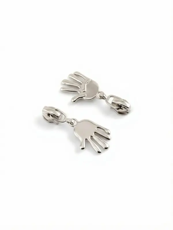 Бегунок для молнии &laquo;Спираль&raquo;, №3, &laquo;Ладонь&raquo;, 10 шт., цвет никель