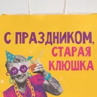 Пакет подарочный &laquo;Старая клюшка&raquo;, 22&times;22&times;11 см