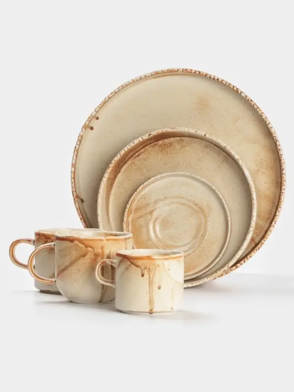 Салатник Magistro Organic brown, овальный, 800 мл, 20.5&times;16.5&times;5.5 см, фарфор, бежевый