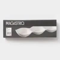 Менажница Magistro &laquo;Бланш&raquo;, 3 ячейки, 28&times;8.5&times;4.5 см, фарфор, белая