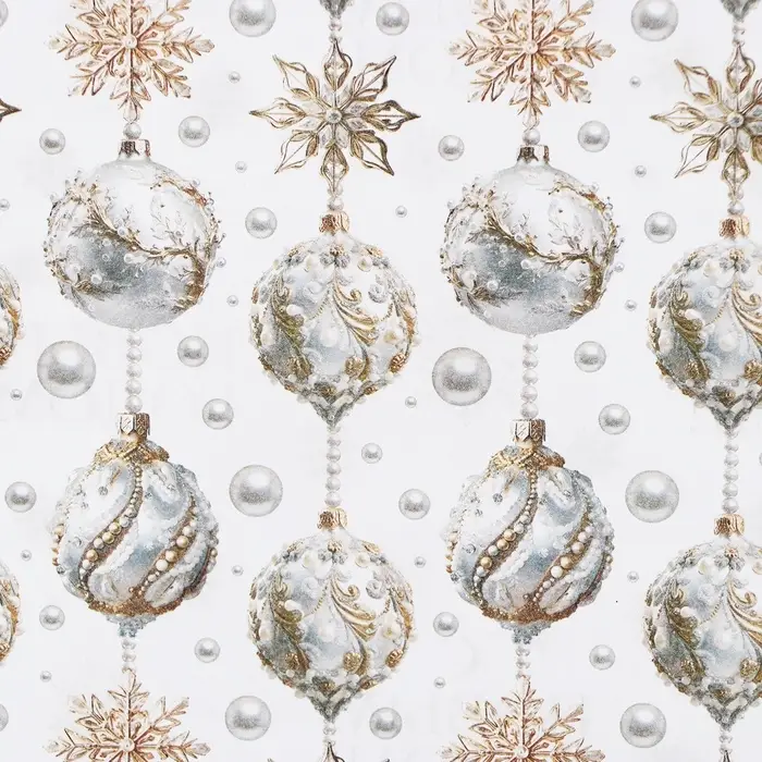 Упаковочная бумага на новый год, двухсторонняя крафтовая &laquo;Новогодние шары&raquo;, 70&times;100 см