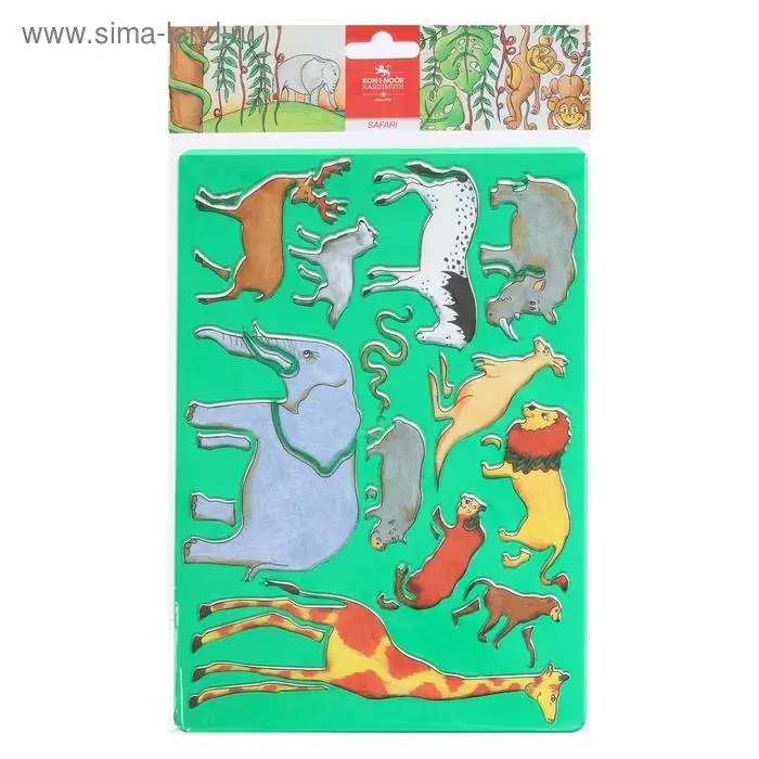 Трафарет Koh-I-Noor 9820/01, Трафарет Koh-I-Noor 9820/01, "Сафари"