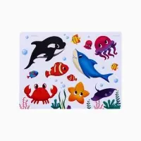 Игрушки - стикеры для купания в ванне &laquo;На море&raquo;, EVA, набор 12 шт.
