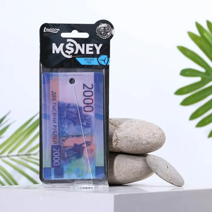 Ароматизатор в авто «2000 рублей», аромат: черный лед