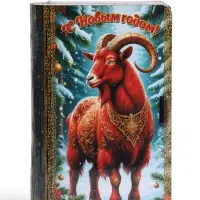 Книга-шкатулка  "Огненный козлик",  19х13х5 см