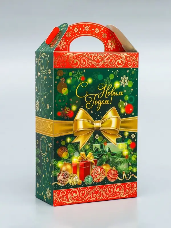 Коробка подарочная новогодняя Ларец «Бантик» 17.5×31×7 см Коробка подарочная новогодняя Ларец «Бантик» 17.5×31×7 см