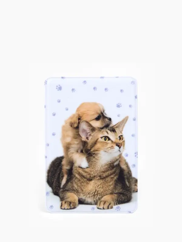 Обложка для проездного, пропуска, с принтом, белая