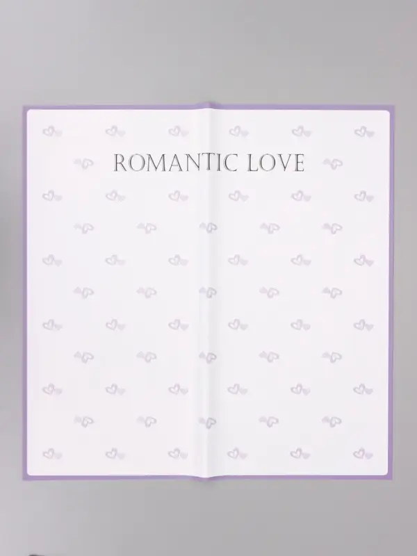 Пленка для цветов, "Двойные сердца", нежная сирень, 57х57 см