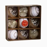 Набор шаров пластик d-8 см, 9 шт "Орсон" нежность Набор шаров пластик d-8 см, 9 шт "Орсон" нежность