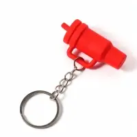 Брелок резина "Фитнесс-кружка с поильником" красный 1,8х1,8х5,2 см