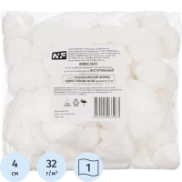 Тампоны марлевые,круг.,н/ст,пл.32,диам.4 см,100шт/уп ШК33983