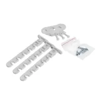 Ограничитель открывания для окна ТУНДРА, металлическая гребенка, 5-ти позиционная, 3 шт