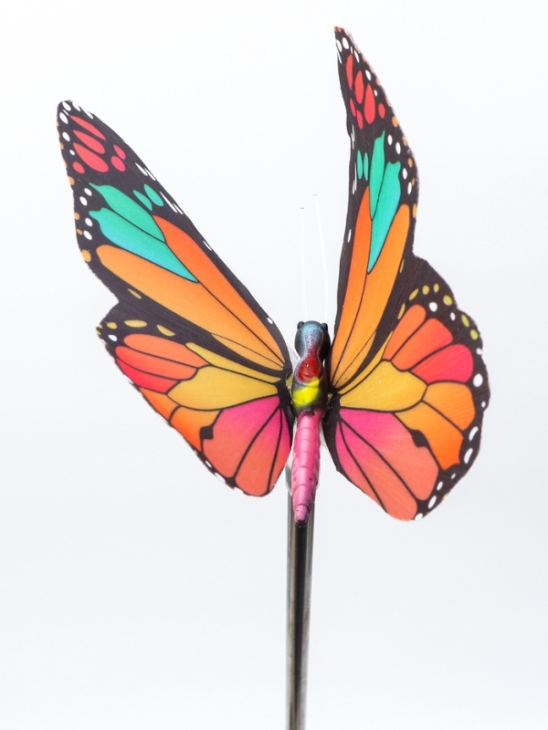 Штекер с подсветкой  Штекер с подсветкой "Бабочка Адриа" розовая, 12х70см