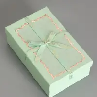 Набор подарочных коробок 3 в 1 прямоугольные с бантом, мятный, 23&times;16&times;9.5; 21&times;14&times;8; 19&times;12&times;6.5 см