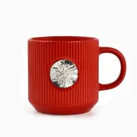 Кружка новогодняя керамическая &laquo;Снежинка&raquo;, 350 мл