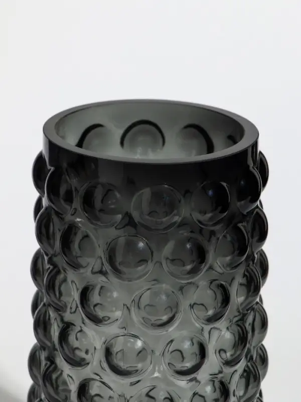 Ваза стекло настольная  Ваза стекло настольная "Валери" шарики, 23х11 см, серый