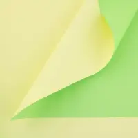Плёнка для цветов упаковочная пудровая двухсторонняя &laquo;Салатовый+жёлтый&raquo;, 50 мкм, 0.5&times;10 м
